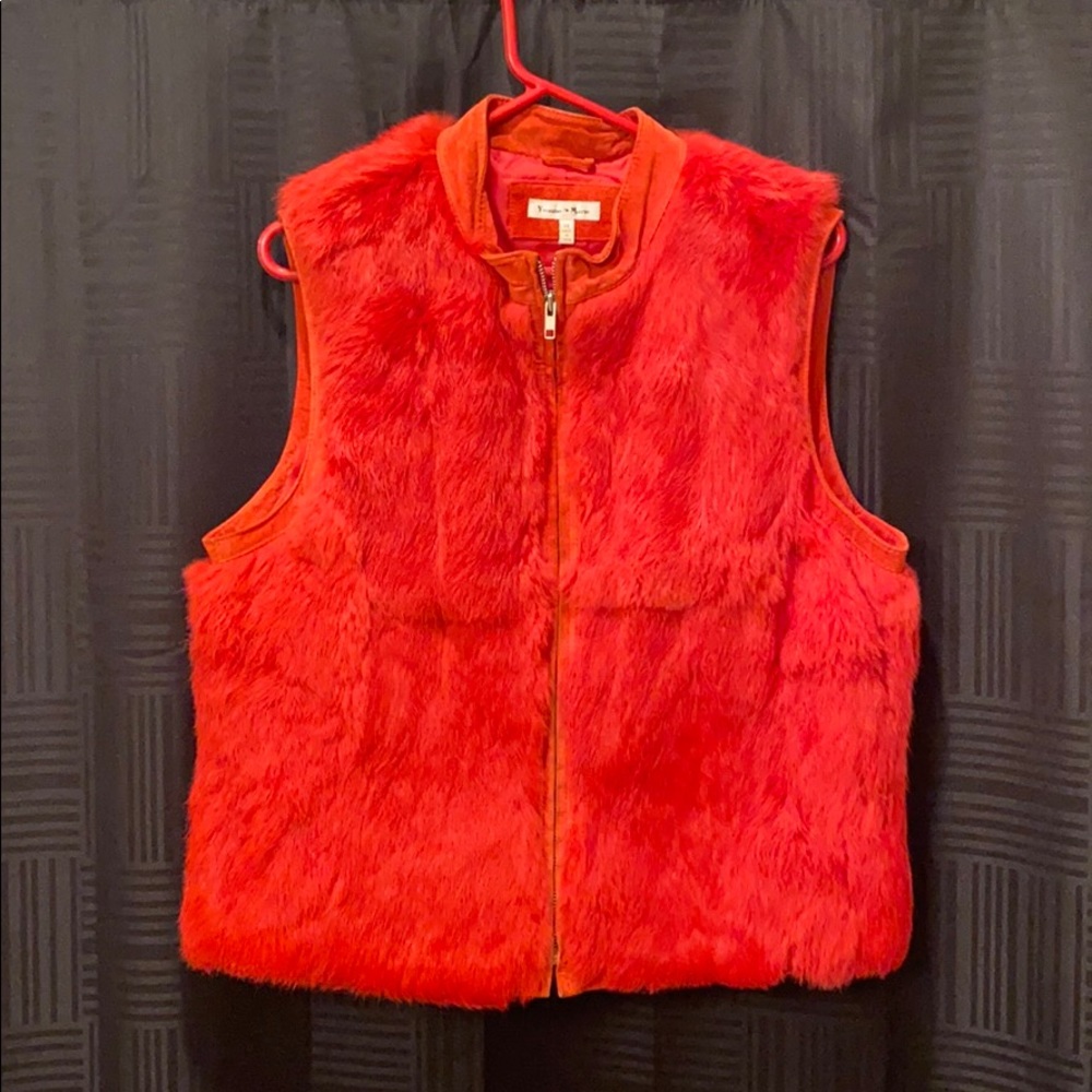 Yvonne Marie Rabbit Fur and Leather Vest!